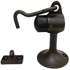 QCAA Solid Brass Door Stop, 3-15/16" Height, US10B ORB(Oil-Rubbed Bronze), Made in Taiwan, 1 Pack