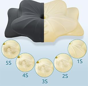 DONAMA Cervical Pillow for Neck and Shoulder,Contour Memory Foam Pillow,Ergonomic Neck Support Pillow for Side Back Stomach Sleepers with Pillowcase-King Size