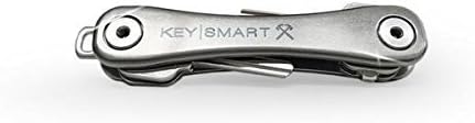 KeySmart Rugged - Multitool Key Holder for Keychain w/Bottle Opener and Pocket Clip, Organizer for Keys, EDC Keychains, Ring for Car Fobs Key Chains, Expandable (Up to 14 Keys, Titanium)