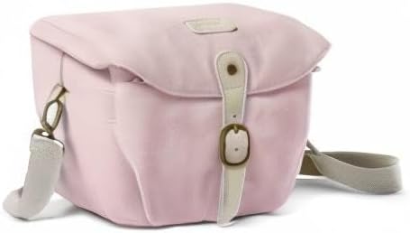 BAGSMART Camera Bag, SLR DSLR Canvas Crossbody Camera Case, Compact Camera Shoulder Bag with Rain Cover for Women and Men, Pink