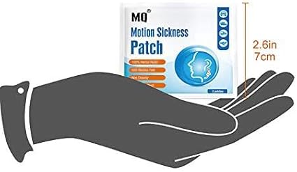 MQ Motion Sickness Patch,50 Count,Non Drowsy Sea Sickness Patches Behind Ear for Cruise Ship Travel, Waterproof Car Sick Patches Fast Acting & Long Last 72H