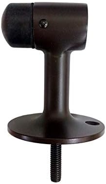QCAA Solid Brass Door Stop, 3" Height, US10B ORB(Oil-Rubbed Bronze), Made in Taiwan, 1 Pack