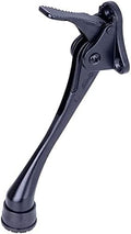 Door Stopper, One-Touch semi-Automatic Metal Door Stopper, with Non-Slip Rubber Tip for Wood, Concrete, Tiled, and Carpeted Floors (6inch x 15pack, Black)