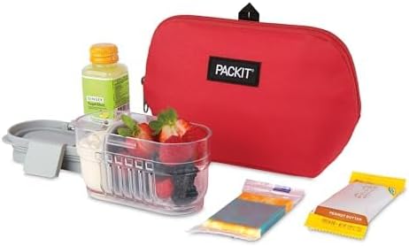PackIt® Freezable Snack Bag, Poppy, Built with ECOFREEZE® Technology, Collapsible, Reusable, Zip Closure, Designed For Keeping Snacks Fresh On the Go