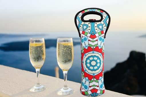 Neoprene Wine Tote Insulated Bag Single Bottle Wine Carrier Built Wine Bottle Holder for Travel