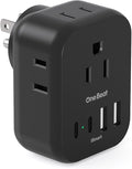 Travel Cruise Ship Essentials, Travel Plug Adapter with 4 Outlets 4 USB (4 USB-C), Cruise Approved Power Strip Non Surge Protector, Multi Plug Wall Outlet Extender, Travel Cruise Must Have Accessories