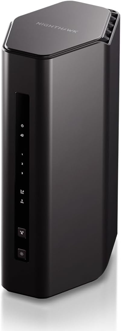 NETGEAR Nighthawk Dual-Band WiFi 7 Router (RS150) - Security Features, BE5000 Wireless Speed (up to 5.0 Gbps) - Covers up to 2,250 sq. ft., 80 Devices - 2.5 Gig Internet Port