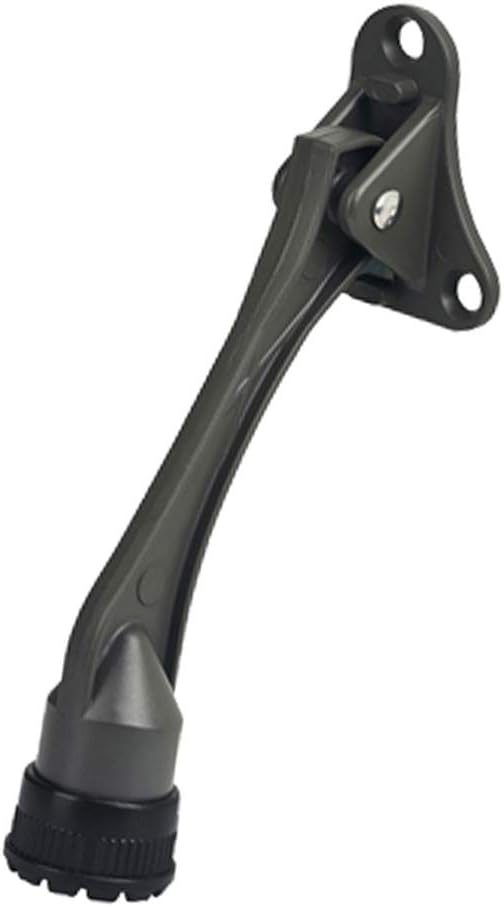 Door Stopper, Kick Down Door Stops for Heavy Doors, with Rubber Tip and Spring Lever, Adjustable, Easy to Set Down and Release, 4-Inch, for Wide Doors (4inch x 30pack, Dark Grey)