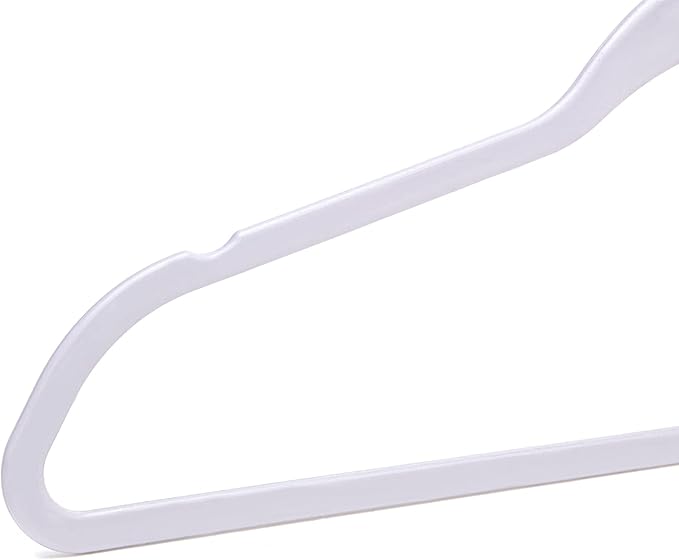 Quality Hangers 160 Pack Non-Velvet Plastic Hangers for Clothes - Heavy Duty Coat Hanger Set - Space-Saving Closet Hangers with Chrome Swivel Hook, Functional Non-Flocked Hangers - Cream White