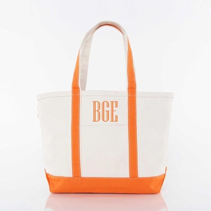 CB STATION Medium Classic Canvas Tote Bag for Women, Top Zipper Closure, Outer Pocket, Daily Essentials, Groceries, Traveling