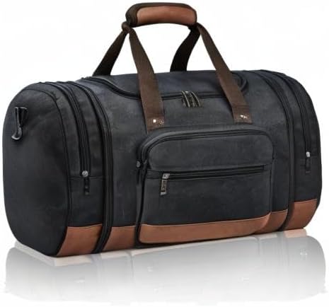 Dimayar Expandable Duffle Bag for Men, 50L Large-Capacity Weekender, Water-Resistant Mens Duffle Bags for Traveling, Lightweight & Durable Overnight Carry-On, Versatile Gym and Travel Bag