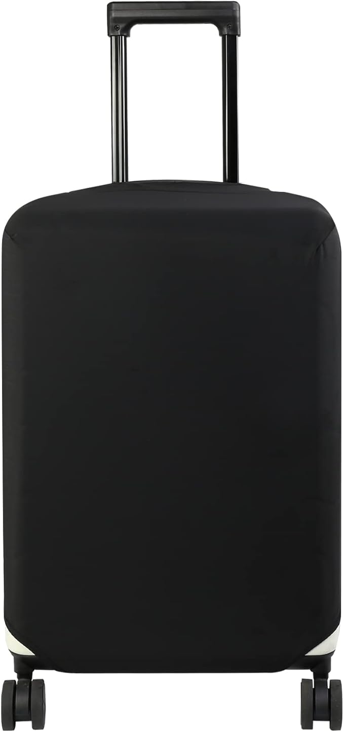 HYPER VENTURE Washable Luggage Cover - Fashion Suitcase Protector Fits 18-22 Inch Luggage (Black, S)