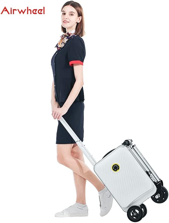 Airwheel SE3S Smart Rideable Suitcase Electric Luggage Scooter For Travel (silver)