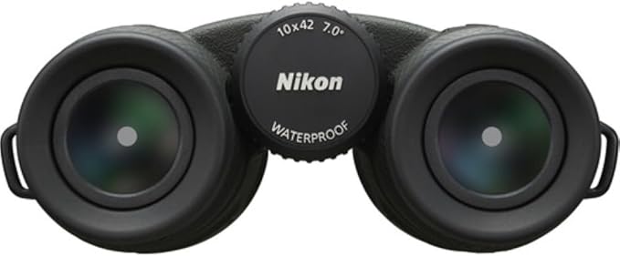 Nikon PROSTAFF P7 10x42 Binoculars Bundled with Harness Strap + Deluxe Cleaning Kit + Smartphone to Binocular Adapter + Microfiber Cleaning Cloth (5 Items)
