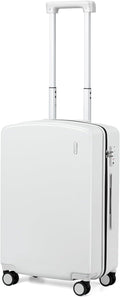 Hanke 20 Inch Hard Shell Suitcases with Spinner Wheels, Lightweight Carry On Luggage 22x14x9 Airline Approved Built-in TSA Lock, Durable Suitcase Rolling Luggage Carry-On Bag(Smoke White)