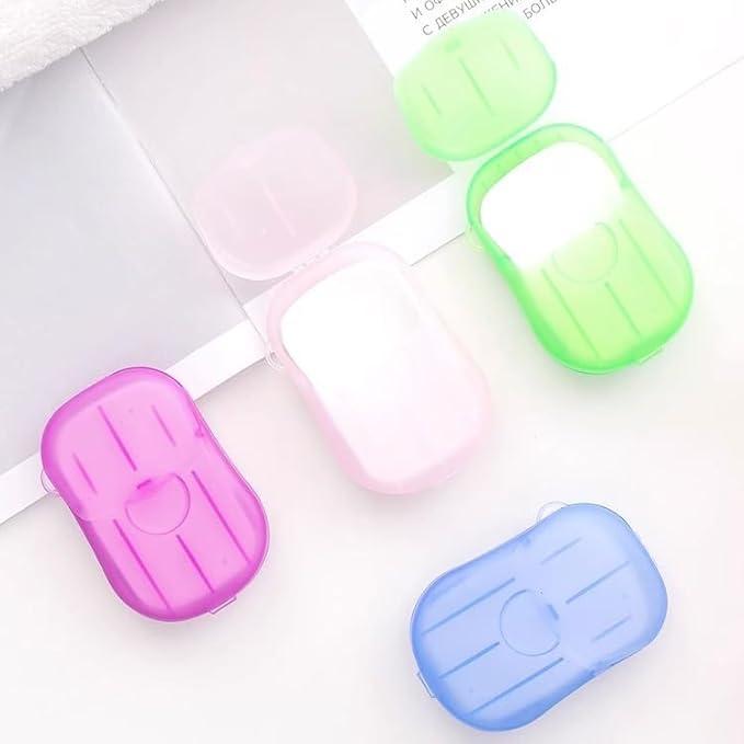 5 Boxes Disposable Soap Paper Sheets,100 Sheets,Mini Color Soap Paper for School Indoor, Outdoor,Travel,Camping Hiking,Paper Soap,Travel Soap,Foot and Hand Care,Travel Hand Soap