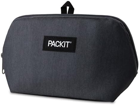 PackIt® Freezable Snack Bag, City Charcoal, Built with ECOFREEZE® Technology, Foldable, Reusable, Zip Closure, Designed For Keeping Snakcs Fresh On the Go, and Adults of all Ages