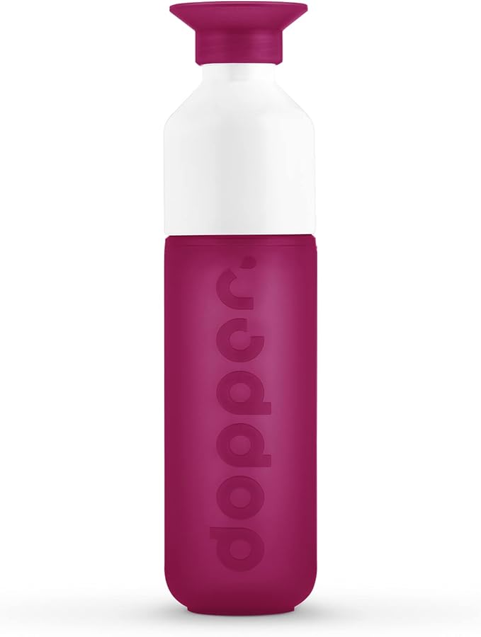 Preserve Dopper Water Bottle, 15.25 Ounce, Funky Fuchsia