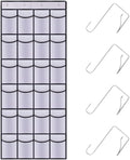 Over the Door Shoe Organizer, 24 Large Breathable Mesh Pockets, Hanging Storage Holder, Hanging Shoe Organizer(White)