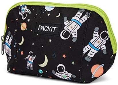 PackIt Freezable Snack Bag, Spaceman, Built with EcoFreeze Technology, Foldable, Reusable, Zip Closure Locks in Cool Dry Air, and Fresh Snacks On the Go