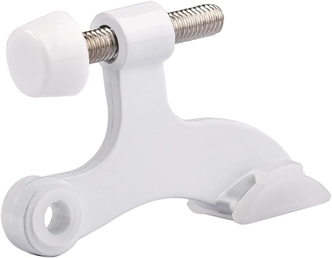 HOMOTEK 36 Pack Hinge Pin White Door Stopper,Adjustable Deluxe Heavy Duty Door Stopper 2-1/2"x1-3/4”,with White Rubber Bumper Tips