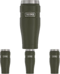 THERMOS Stainless King Vacuum-Insulated Travel Tumbler, 16 Ounce, Army Green (Pack of 4)