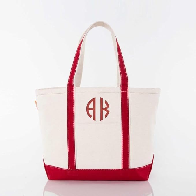 CB STATION Medium Classic Canvas Tote Bag for Women, Top Zipper Closure, Outer Pocket, Daily Essentials, Groceries, Traveling