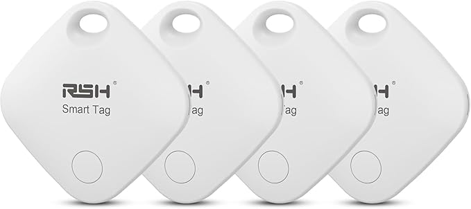 Air Tracker Tag 4 Pack Bluetooth Luggage Tracker tag Locator Works with Apple Find My,Smart Tracker for Suitcase, Bag, Backpack, Wallet,Replaceable Battery Smart tag Item Finder