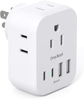 Travel Cruise Ship Essentials, Travel Plug Adapter with 4 Outlets 4 USB (4 USB-C), Cruise Approved Power Strip Non Surge Protector, Multi Plug Wall Outlet Extender, Travel Cruise Must Have Accessories