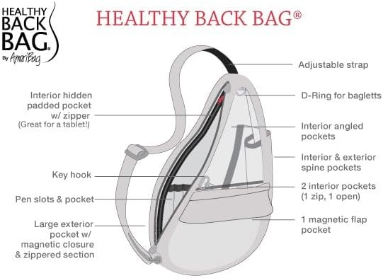 AmeriBag 17" Microfiber Crossbody Sling Healthy Back Bag