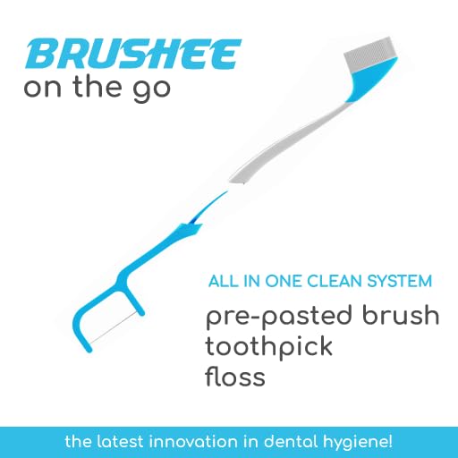 The Evolution of Oral Care | 4-in-1 Tool (Paste + Brush + Floss + Pick) | Individually Wrapped | Disposable | Prepasted Travel Toothbrushes | Small Adult Toothbrush - (3-Pack)