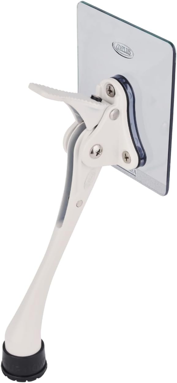 One-Touch Doorstop Adhesive Bracket (White, 6inch x 1pack)