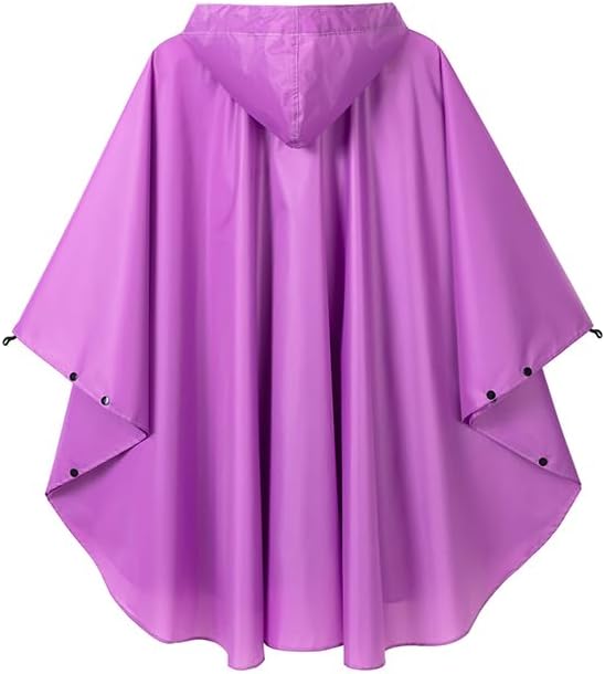 Rain Poncho Jacket Coat Hooded Zipper Style for Women/Men/Adult with Pocket
