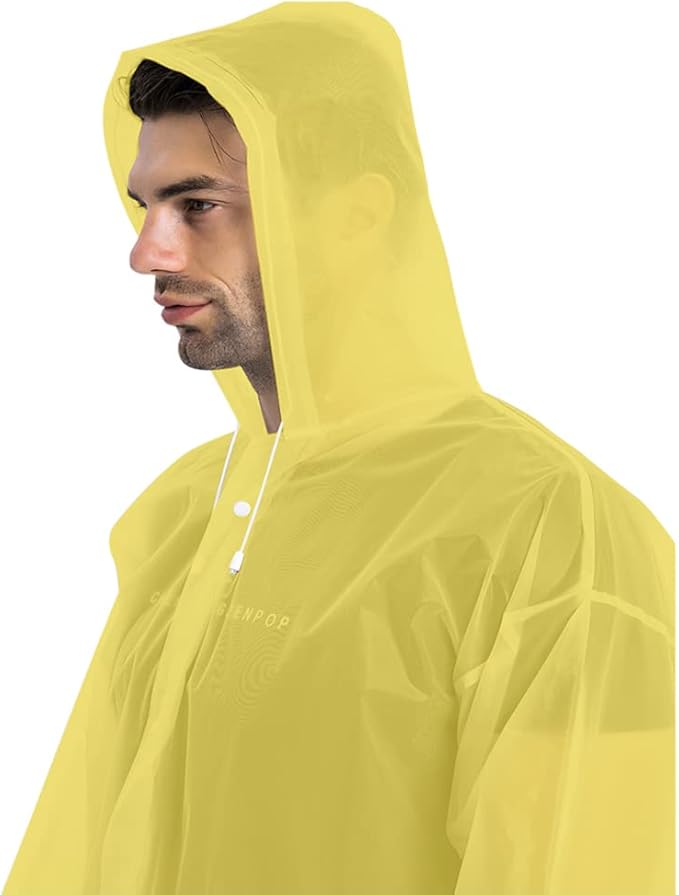 Rain Coats (2 Pack) - Reusable EVA Rain Ponchos for Adults Rain Jackets Raincoats for Men Women
