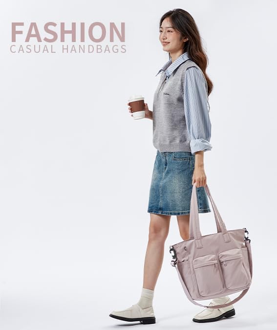 aji Tote Bag for women work, Water-Resistant Tote Bag with Multi Pockets,for Work/Travel/College/Daily