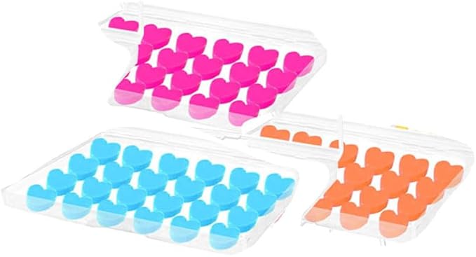Ultra-Soft Noise Cancelling Sleeping Ear Plugs - Moldable Silicone，Wear Comfortable Noise Repairing Ear Plugs,Reusable,for Adults, Kids and Swimming (Color 3, Heart-Shaped)