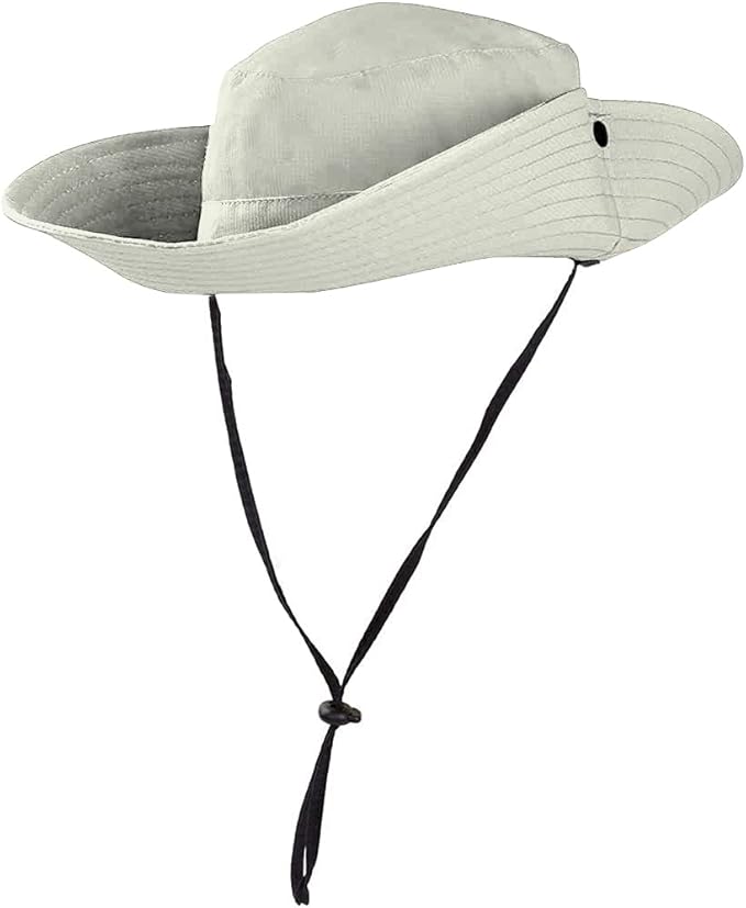 Rosoz Ponytail Sun Bucket Hats for Women UV Protection Foldable Mesh Wide Brim Hiking Beach Fishing Summer Safari