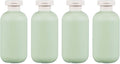 ASEVAT 6.7oz 4Pcs Green Plastic Refillable Travel Shampoo and Conditioner Bottles Plastic Refillable Travel Shampoo Bottles with Flip Cap Shampoo and Conditioner Dispenser