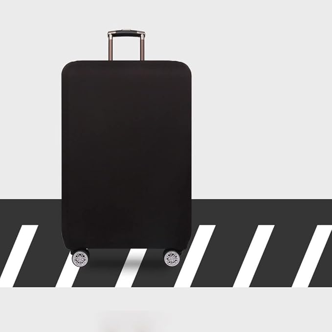 MosaiRudo Thicker Luggage Cover Elastic Suitcase Cover Protector Fits 18-32 Inch Suitcase Travel Accessories (Black, S)