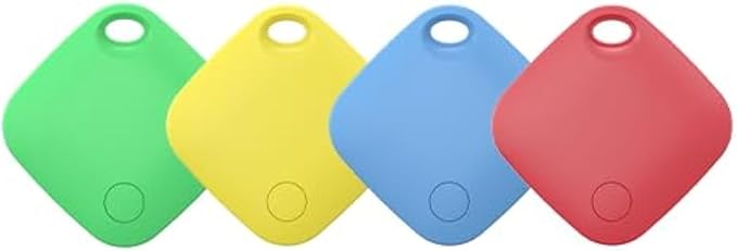 RSH Air Tracker Tag 4 Pack Bluetooth Luggage Tracker tag Locator Works with Apple Find My,Smart Tracker for Suitcase, Bag, Backpack, Wallet,Replaceable Battery Smart tag Item Finder