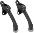 QCAA Heavy Duty Kickdown Door Holder, 4", Zinc Die Cast, Antique Copper, 2 Pack, Made in Taiwan