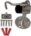 QCAA Door Stop, Solid Brass, Height 3-15/16", Satin Nickel, 1 Pack, Made in Taiwan