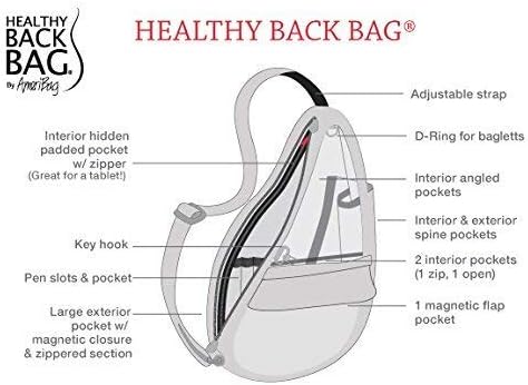 AmeriBag 17" Microfiber Crossbody Sling Healthy Back Bag