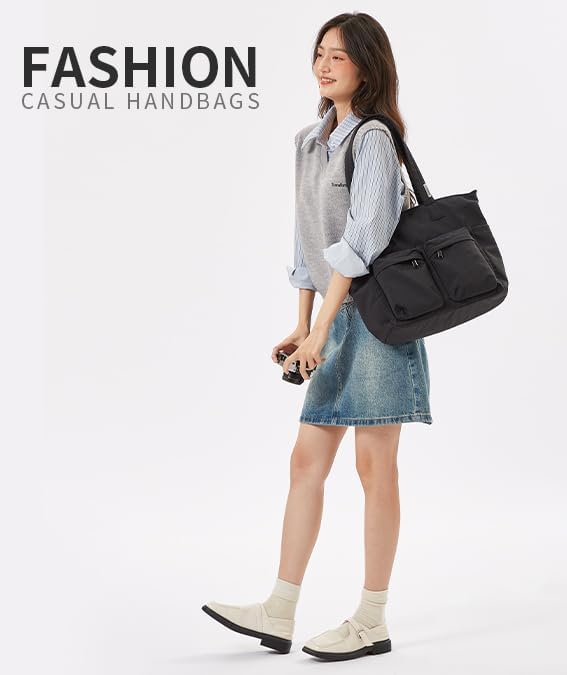 aji Tote Bag for women work, Water-Resistant Tote Bag with Multi Pockets,for Work/Travel/College/Daily