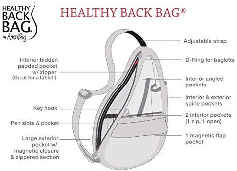 AmeriBag 17" Microfiber Crossbody Sling Healthy Back Bag