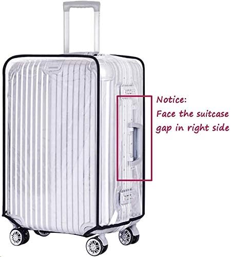 JenKin Luggage Protector Suitcase Cover PVC Waterproof Travel Suitcase Fits Most 20" to 30"（26" (16.9" L x 11.8" W x 26.8" H)）