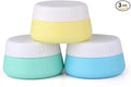 EZY DOSE Silicone Jar, Multi-Purpose Travel-Sized Container, Washable and Reusable, Versatile and Durable Container for Storage, Jewelry Holder Organizer, Blue, Yellow, and Green, BPA Free, 3-Pack