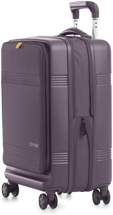 biaggi Runway Hybrid Carry-On Luggage - Polycarbonate Shell, Lightweight Expandable Travel Bag, Expandable, TSA-Approved (Hardside Carryon, Navy Blue)