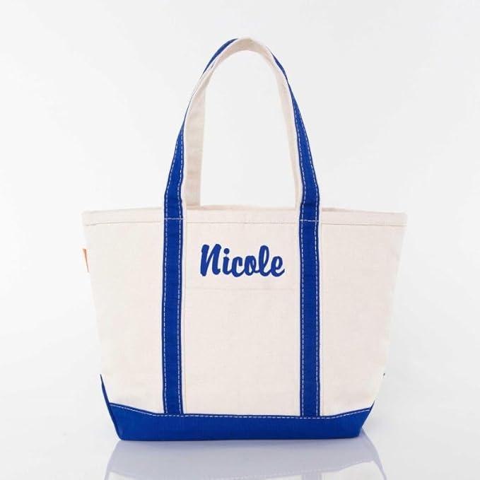 CB STATION Medium Classic Canvas Tote Bag for Women, Top Zipper Closure, Outer Pocket, Daily Essentials, Groceries, Traveling