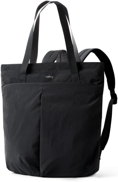 Bellroy Lite Totepack (18 liter lightweight tote bag and backpack, for beach, travel and every day) - Black